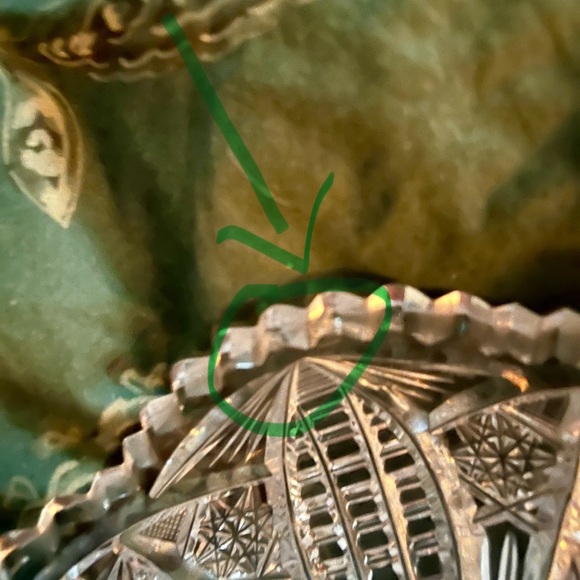 Antique Cut Glass Candy Dish - Picture 10 of 10